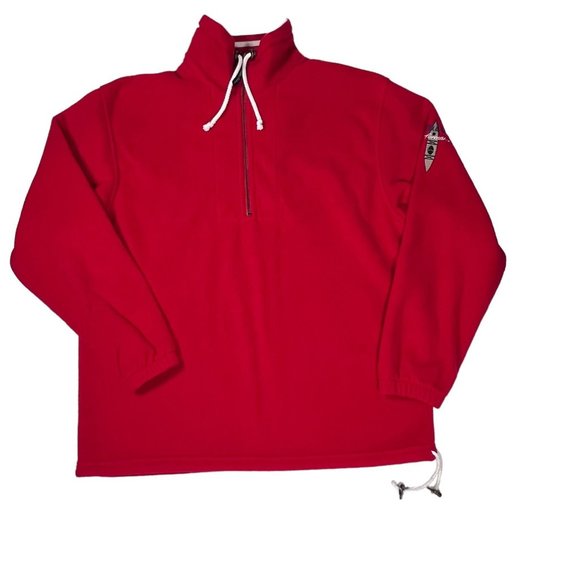 Muskoka Lakes Medium Hohokam Fleece 1/4 Zip Fleece‎ Jacket Red Pullover - Picture 1 of 14